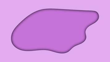 purple paper cut with curve shape with copy space on white background vector