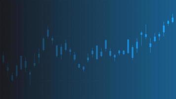 stock market and cryptocurrency trading chart concept. candlestick and bar graph with volume indicator show digital money or financial statistics and business earning management on blue background vector