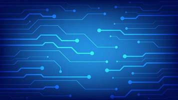 Hi tech digital circuit board. AI pad and electrical lines connected on blue lighting background. futuristic design element vector