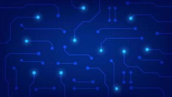 Hi tech digital circuit board. AI pad and electrical lines connected on blue lighting background. futuristic design element vector