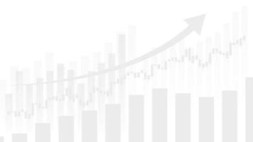 Financial business statistics with bar graph and candlestick chart show stock market price and effective earning on white background vector