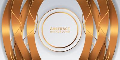 3d golden element and white background for abstract background concept for luxury elegant deluxe vector