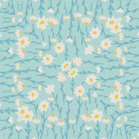 Beautiful summer background with daisies flowers. Floral seamless pattern. Vector illustration.