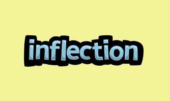 INFLECTION writing vector design on a yellow background