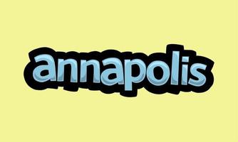 ANNAPOLIS writing vector design on a yellow background