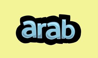 ARAB writing vector design on a yellow background