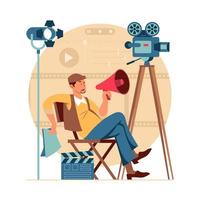 Movie Director Concept vector