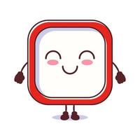 Cute alarm clock cartoon character design vector