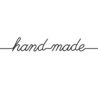 Hand made - Continuous line drawing typography lettering minimalist design vector