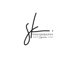 Letter SK Signature Logo Template Vector