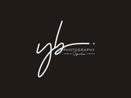 Letter YB Signature Logo Template Vector