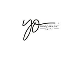 Letter YO Signature Logo Template Vector