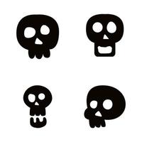 set of skulls for halloween. Halloween Elements and Objects for Design Projects. vector