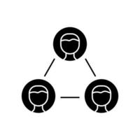 People icon. icon related to discussion, business. Glyph icon style, solid. Simple design editable vector