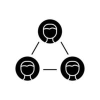 People icon. icon related to discussion, business. Glyph icon style, solid. Simple design editable vector