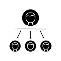 People icon. icon related to discussion, business. Glyph icon style, solid. Simple design editable vector