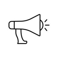 Megaphone icon. icon related to sound, notification. line icon style. Simple design editable vector