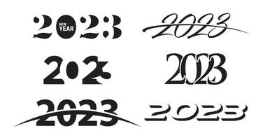 logo set 2023 design vector isolated on white background.