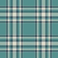 Plaid seamless pattern in green. Check fabric texture. Vector textile print.