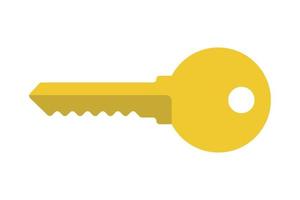 Key icon for lock and open door in house. Safety and security protection symbol. vector