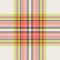 Plaid check pattern. Seamless fabric texture. Tartan textile print. vector