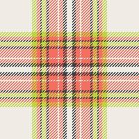 Plaid check pattern. Seamless fabric texture. Tartan textile print. vector