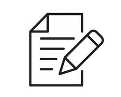 Note icon vector sign. Paper message or document page.