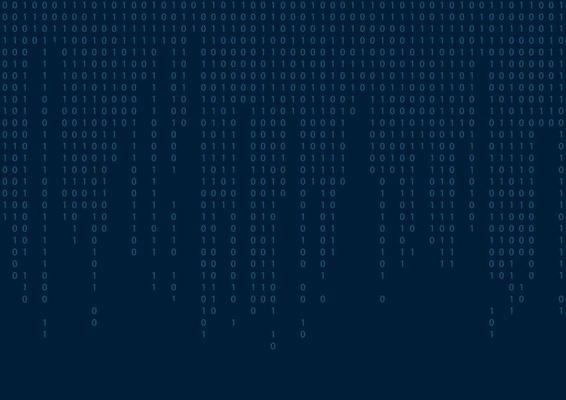 Digital binary code seamless pattern. Blue background. Vector illustration.