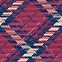 Check plaid seamless fabric texture. Diagonal print. vector