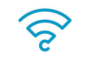 conexión de señal de símbolo wi fi. señal de tecnología inalámbrica de internet vectorial. icono de comunicación de red wifi. vector