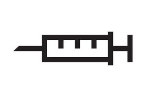 Syringe icon. Medical health injection. Vaccine drug symbol. Medicine vector illustration.