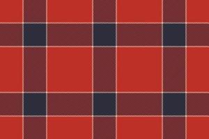 Plaid background, check seamless pattern in red. Vector fabric texture for textile print, wrapping paper, gift card or wallpaper.