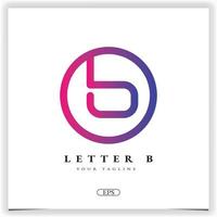 luxury circle letter b logo premium elegant template vector eps 10