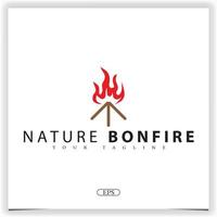 bonfire logo premium elegant template vector eps 10