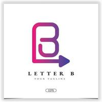 luxury arrow letter b logo premium elegant template vector eps 10