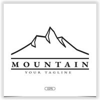 adventure lake and mountain logo premium elegant template vector eps 10
