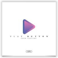 play button logo premium elegante plantilla vector eps 10