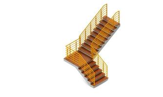 3d staircase rendering of house interior modeling photo
