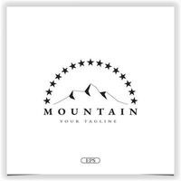 adventure lake and mountain logo premium elegant template vector eps 10