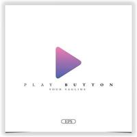 Play button logo premium elegant template vector eps 10