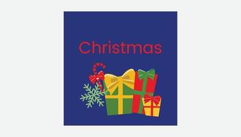 Christmas gift box illustration vector