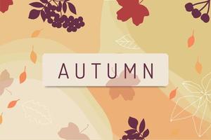 Autumn ditsy abstract style background vector