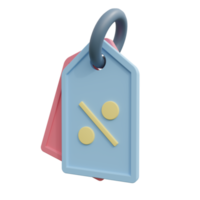 discount tag 3d icon illustration png