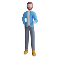 3d illustration cartoon character businessman png