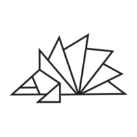 diseño de ilustración de origami de erizo. arte lineal geométrico para icono, logotipo, elemento de diseño, etc. png