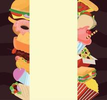 fast food banner vector