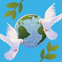 international day of peace, birds vector