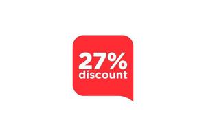 27 discount, Sales Vector badges for Labels, , Stickers, Banners, Tags, Web Stickers, New offer. Discount origami sign banner.