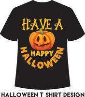 tener un diseño de camiseta feliz halloween para halloween vector