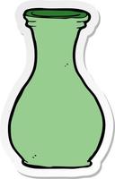 sticker of a cartoon vase vector